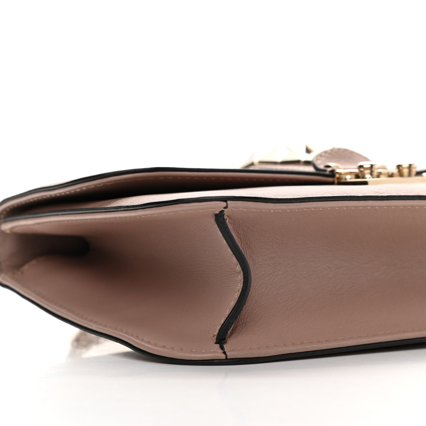 Vitello Medium Glam Lock Rockstud Flap Poudre
