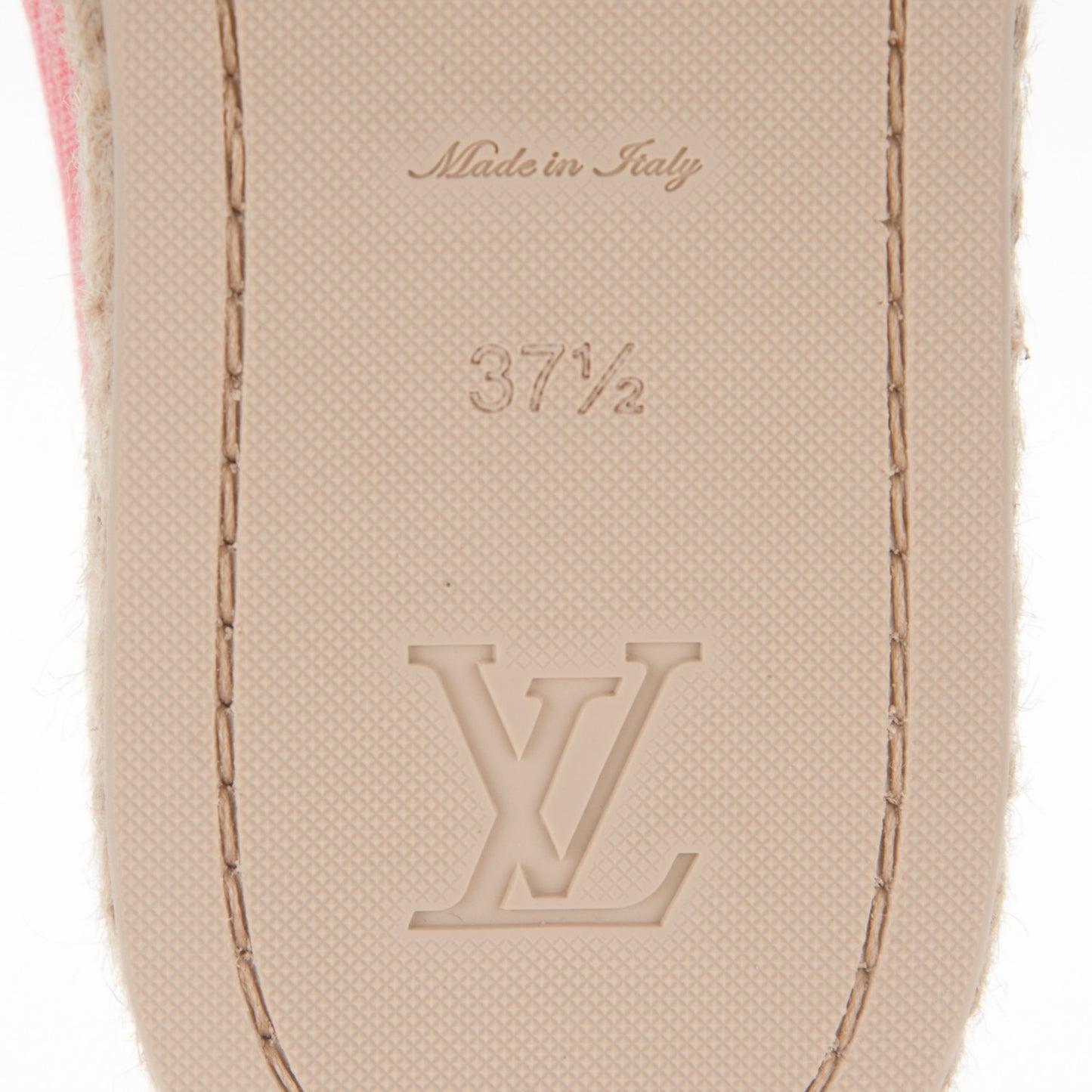 Canvas Blue Shore Espadrille Flats 37.5 Corail