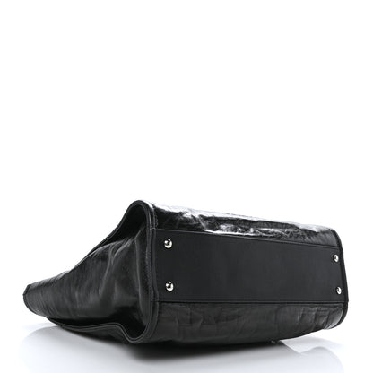 Chanel Glazed Calfskin Small Deauville Tote Black 4 of 11