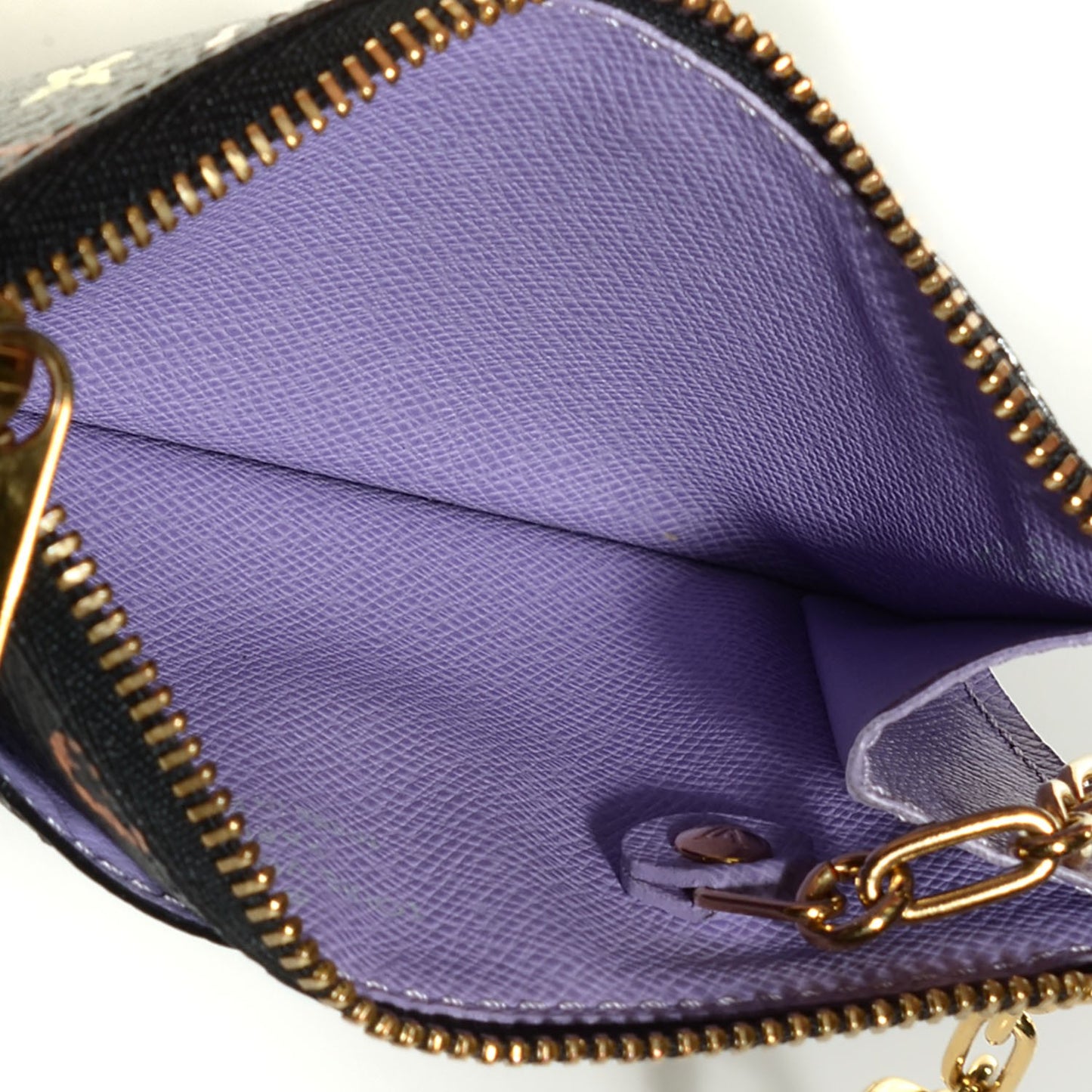 Monogram Multicolor Key Pouch Black Violet