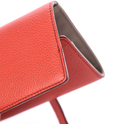 Burberry Grained Calfskin Brush Roll Orange Red 8 of 9