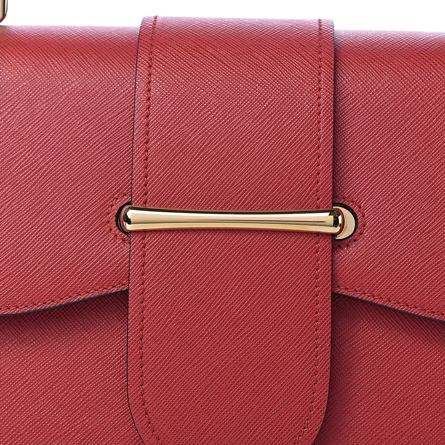 Saffiano Lux Large Sidione Top Handle Bag Fuoco
