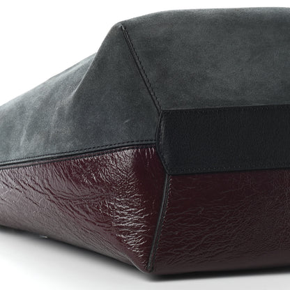 Givenchy Suede Crinkled Patent Deerskin Medium GV Bucket Bag Aubergine 5 of 6