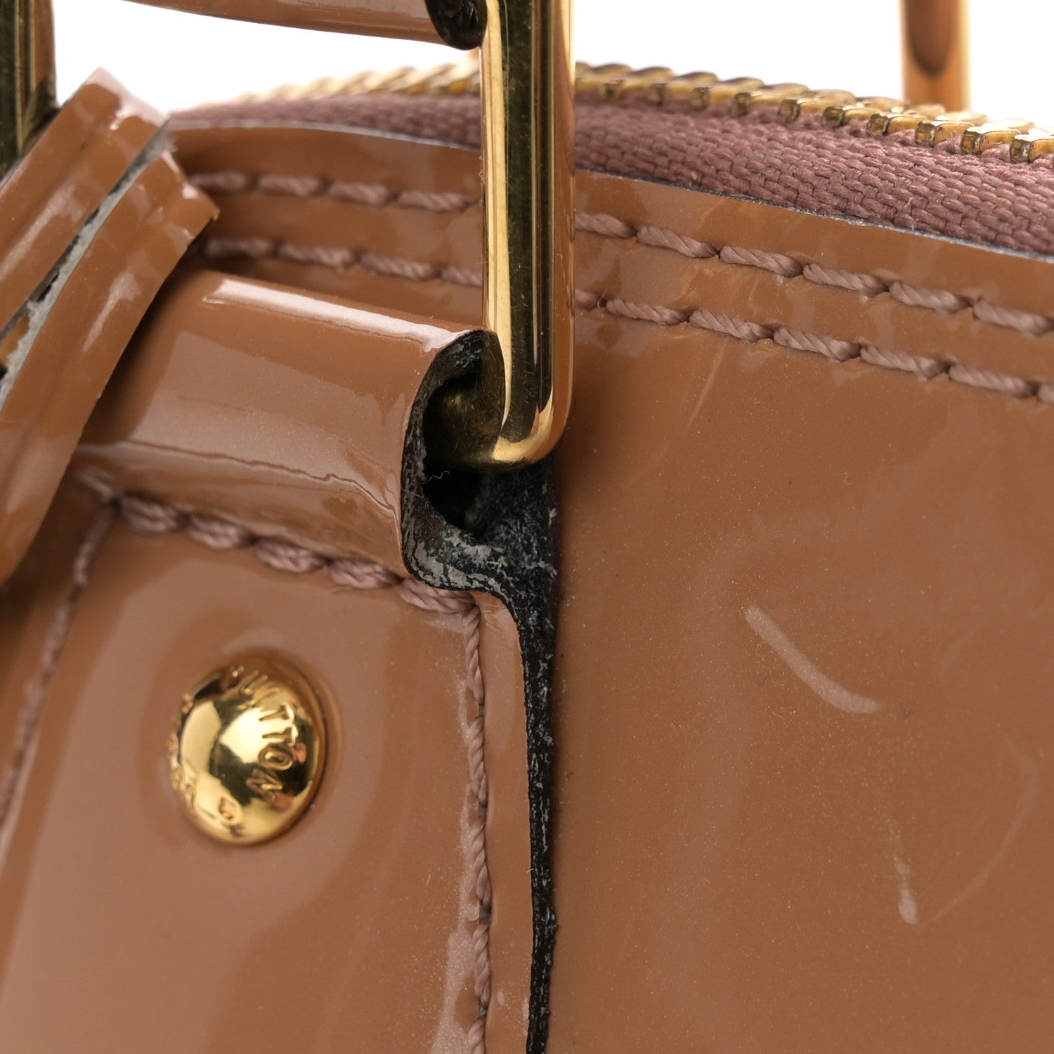 Louis Vuitton Vernis Alma BB Rose Velours 14 of 14