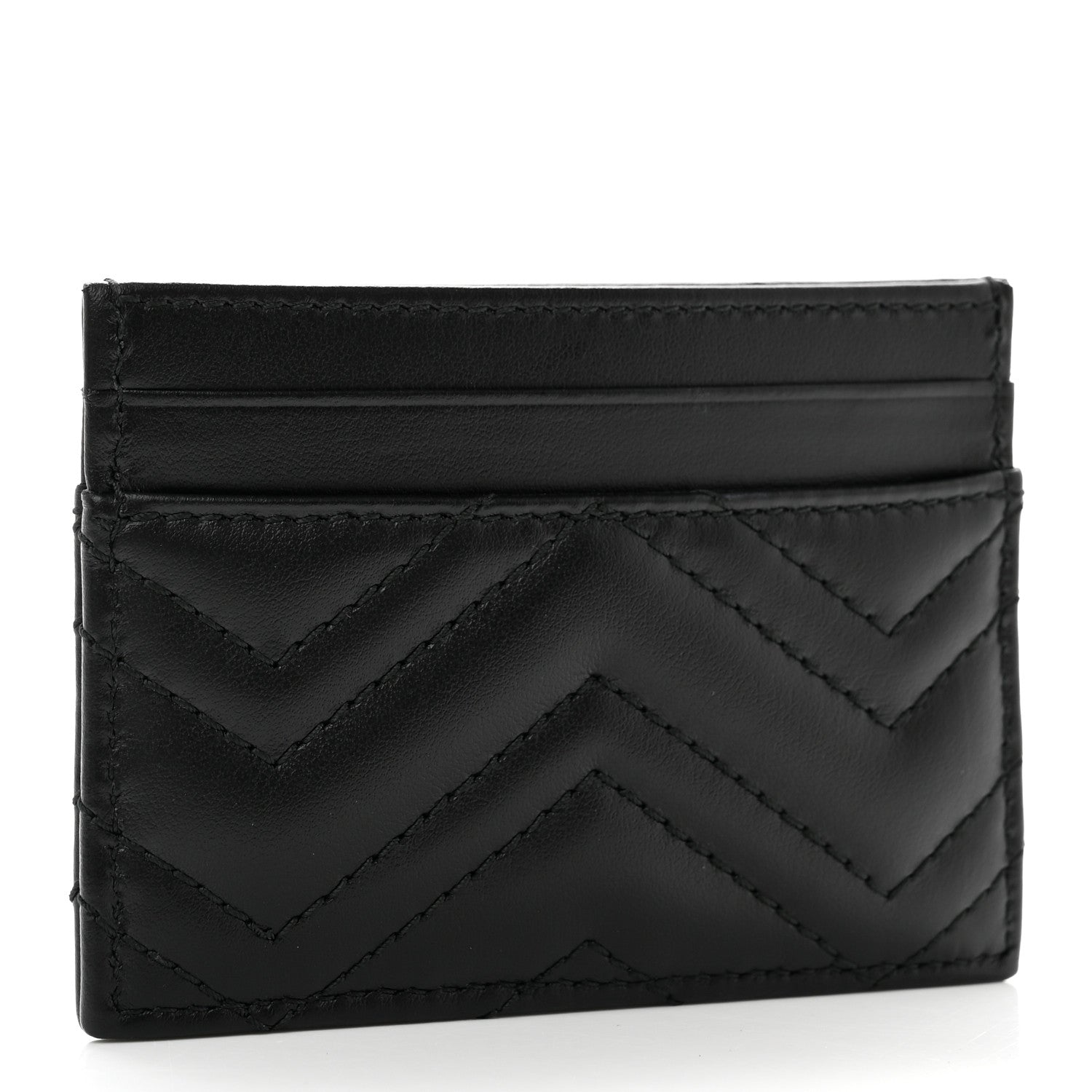 Gucci Calfskin Matelasse GG Marmont Card Holder Black 2 of 7