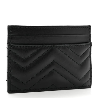Gucci Calfskin Matelasse GG Marmont Card Holder Black 2 of 7