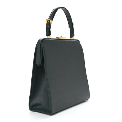 Prada Saffiano Lux Framed Bag Smeraldo 2 of 11