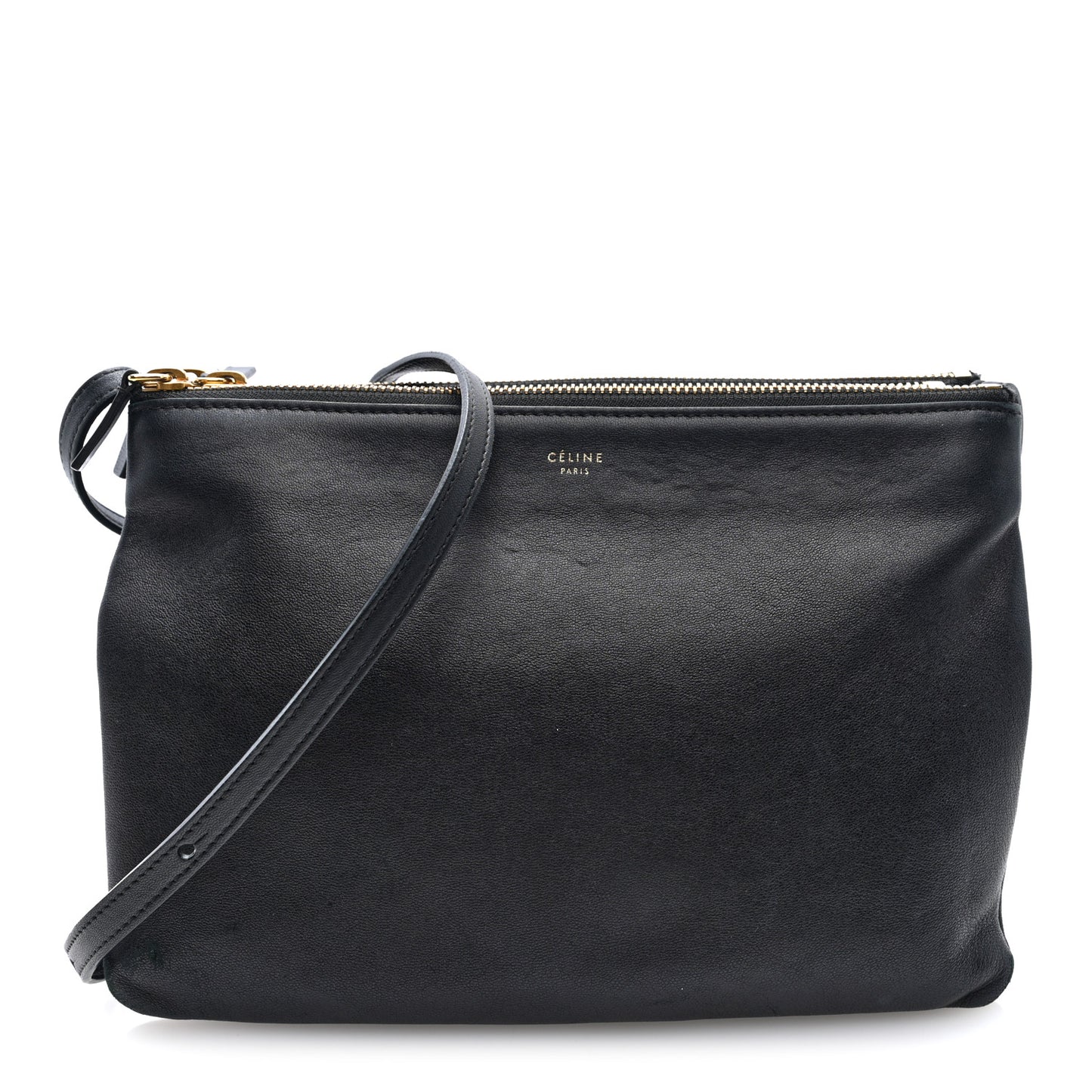 Lambskin Large Trio Crossbody Bag Black