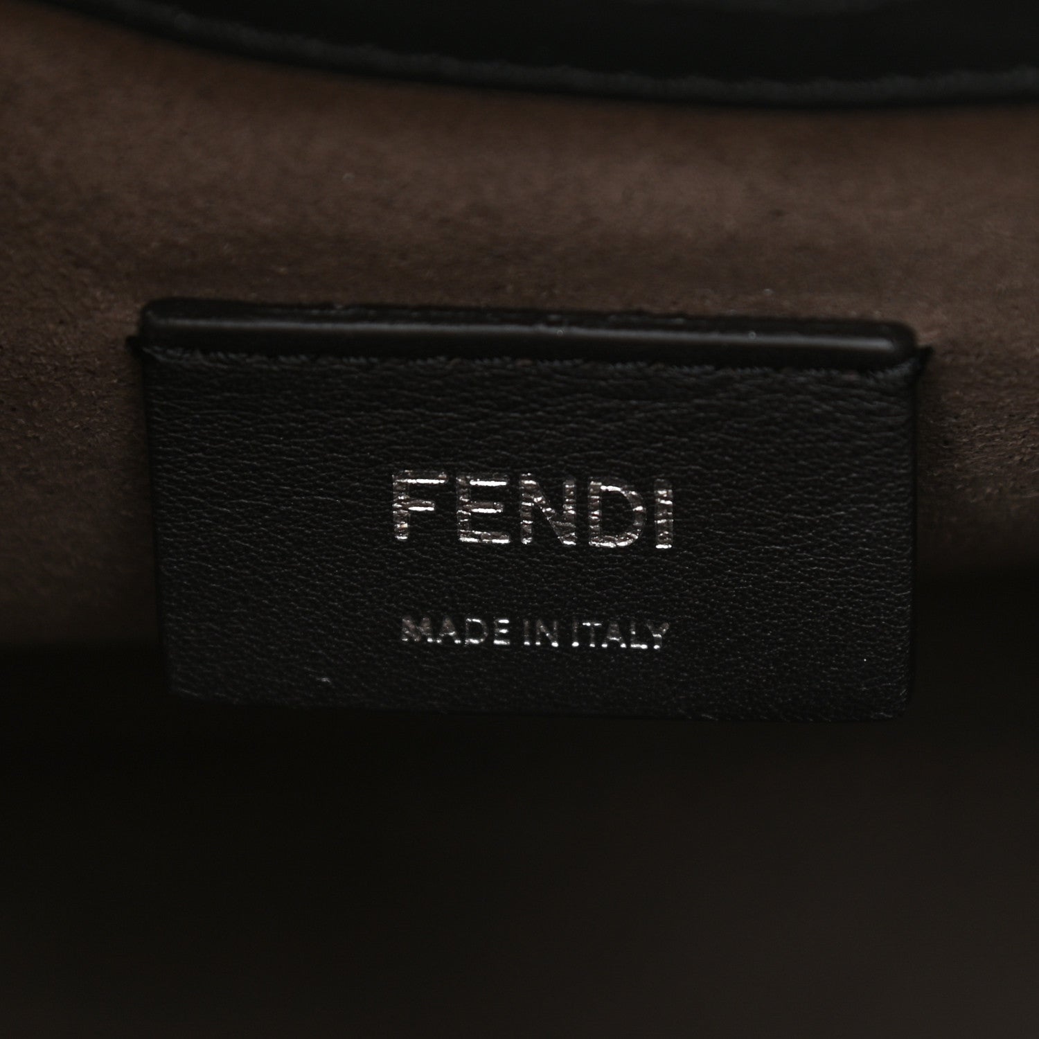 Fendi Vitello Century Wicker Bi-Color FF 1974 Embossed Small Runaway Shopper Tote Maya Black 6 of 9