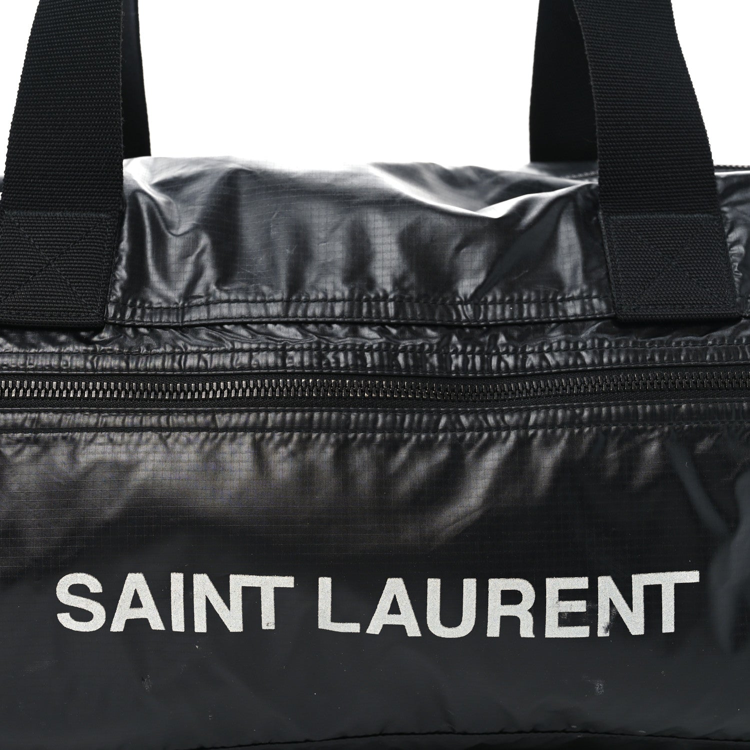 Saint Laurent Nylon Nuxx Ripstop Duffle Black White 7 of 9