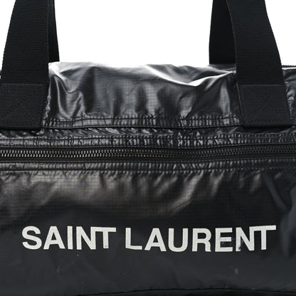 Saint Laurent Nylon Nuxx Ripstop Duffle Black White 7 of 9