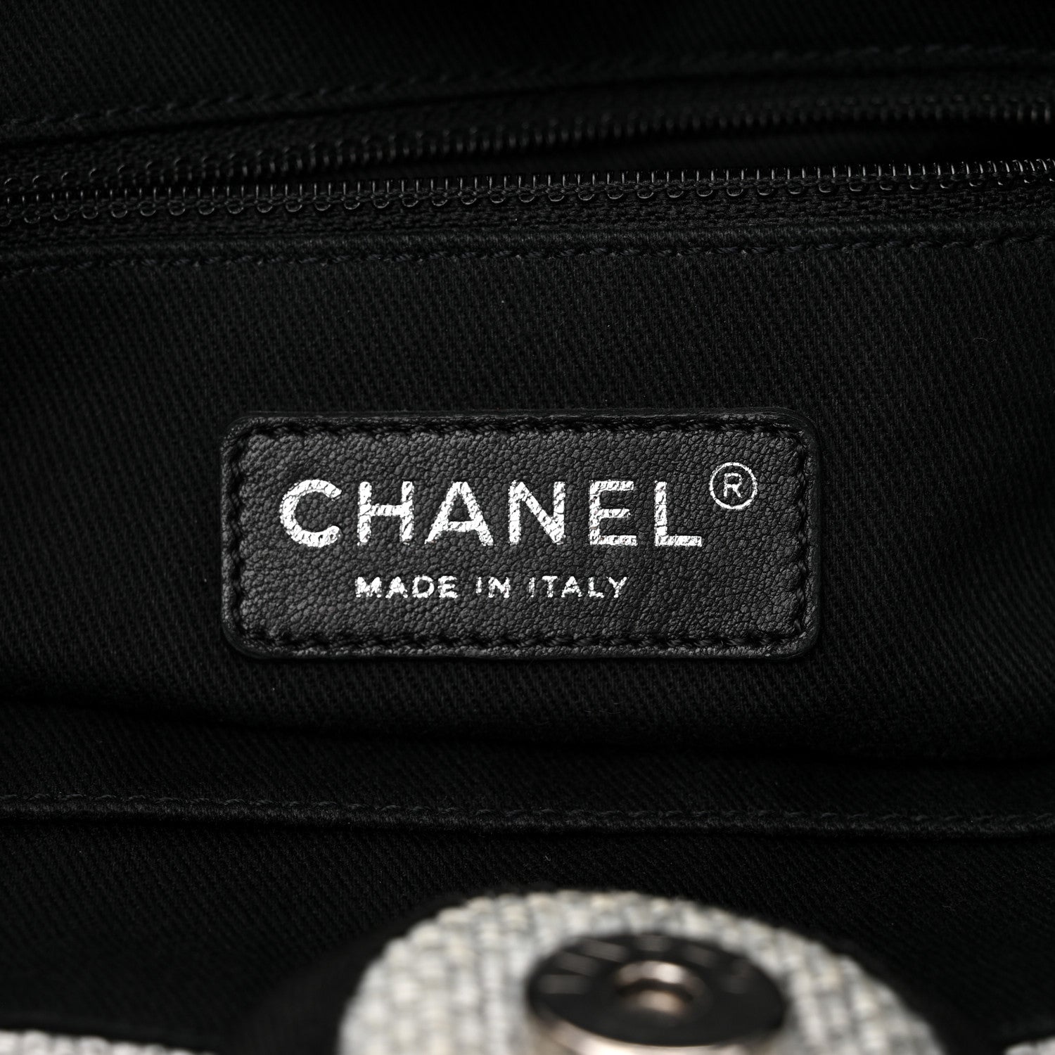 Chanel Woven Straw Raffia Mini Deauville Tote Grey 5 of 9