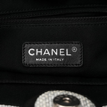 Chanel Woven Straw Raffia Mini Deauville Tote Grey 5 of 9