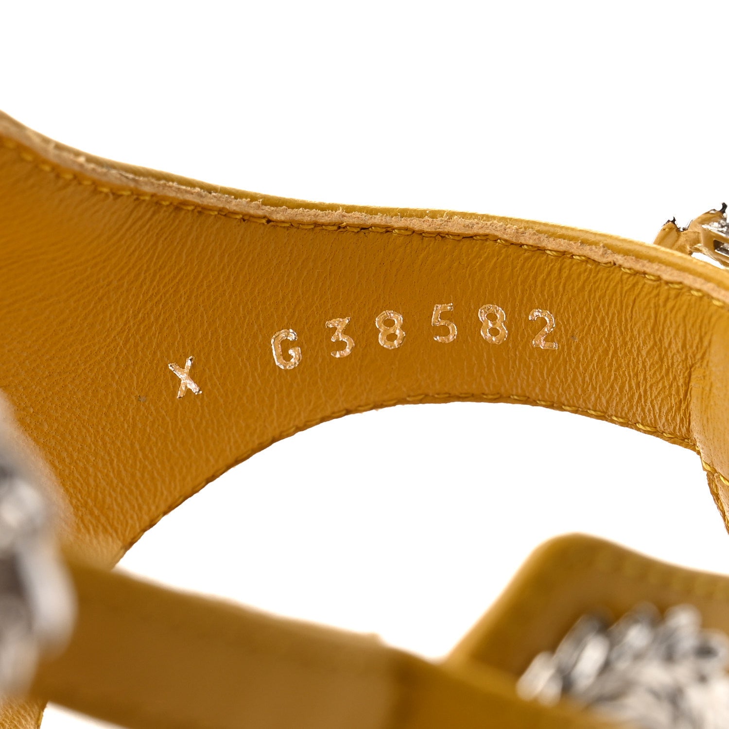 Chanel Lambskin CC Leaf Thong Sandals 36 Yellow 9 of 10