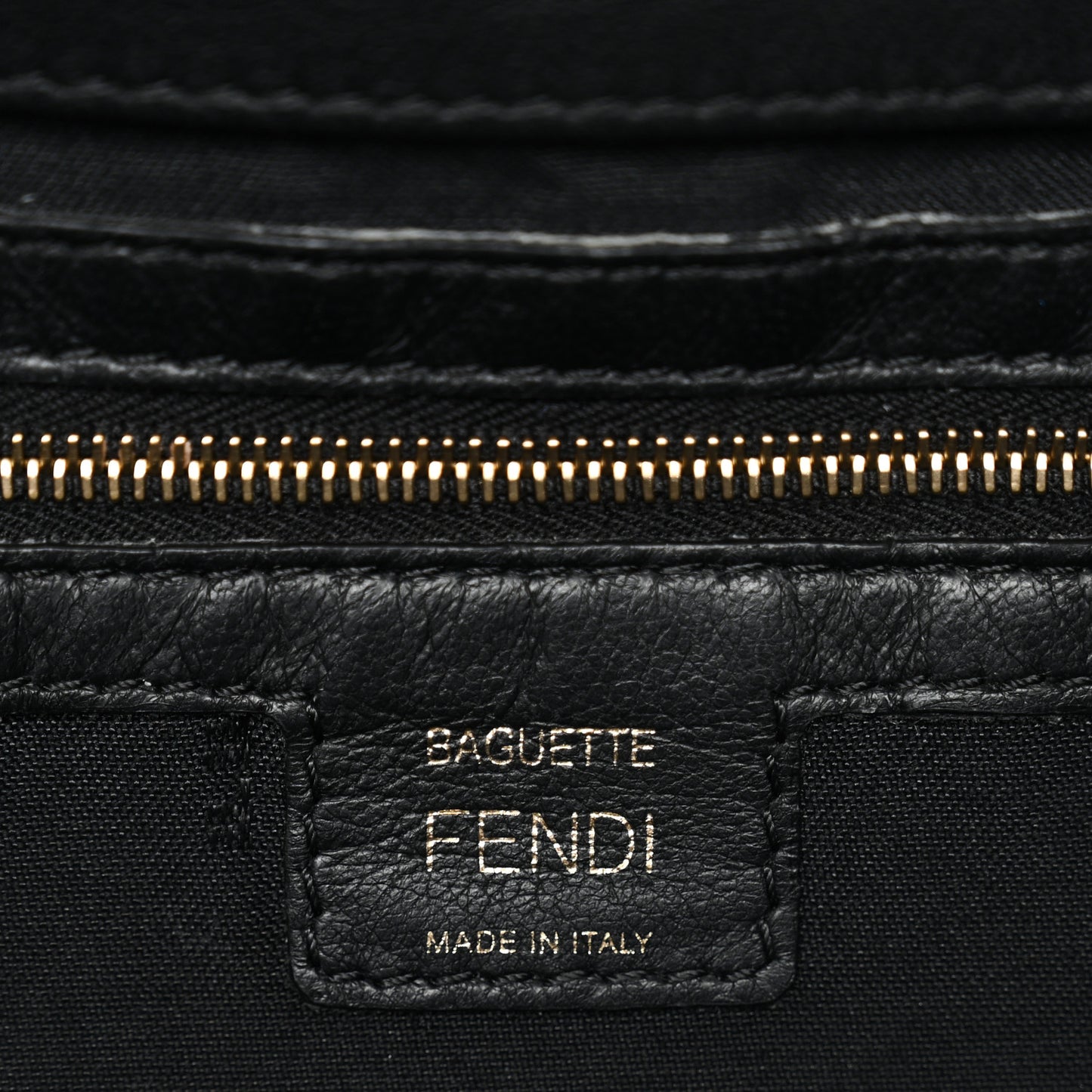 Nappa FF 1974 Embossed Baguette Black