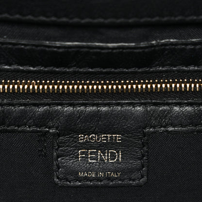 Fendi Nappa FF 1974 Embossed Baguette Black 6 of 11
