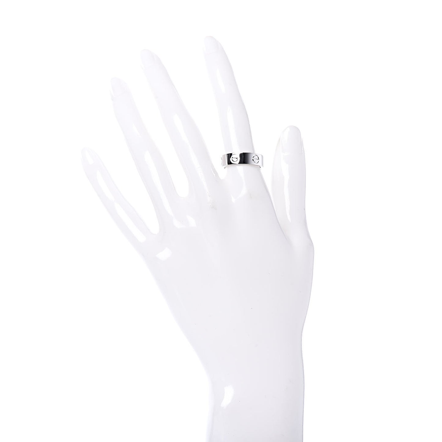 18K White Gold 5.5mm LOVE Ring 52 6