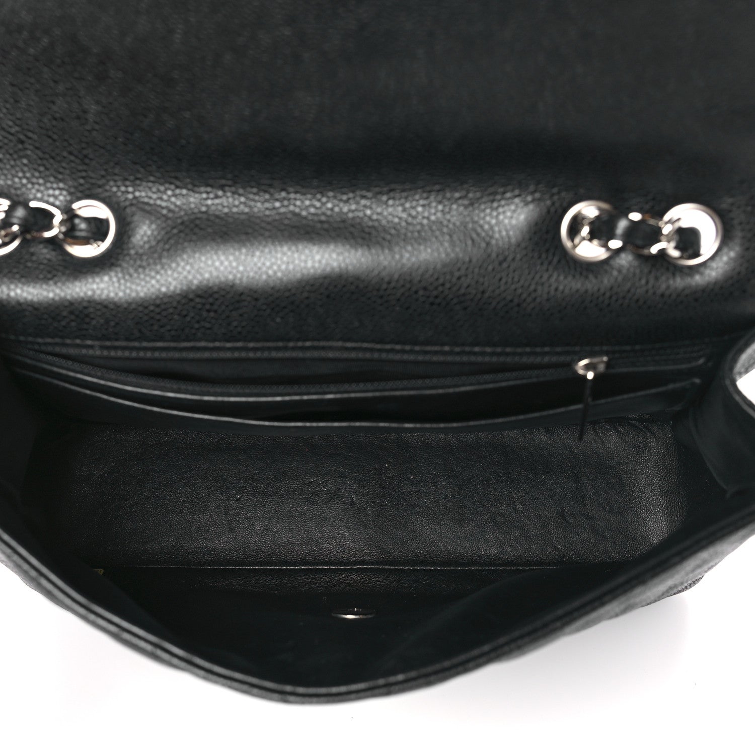 Chanel Caviar Quilted Jumbo Single Flap Black 5 of 9