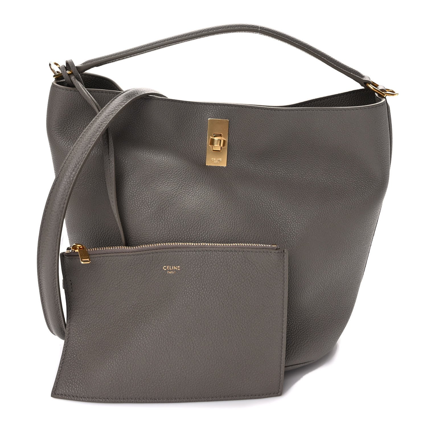 Celine Supple Grained Calfskin Bucket 16 Bag Pebble 1 of 12