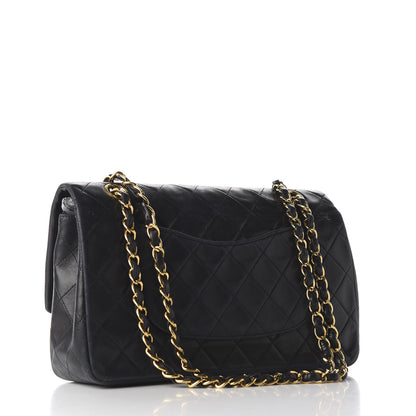 Chanel Lambskin Quilted Medium Double Flap Black 2 of 8