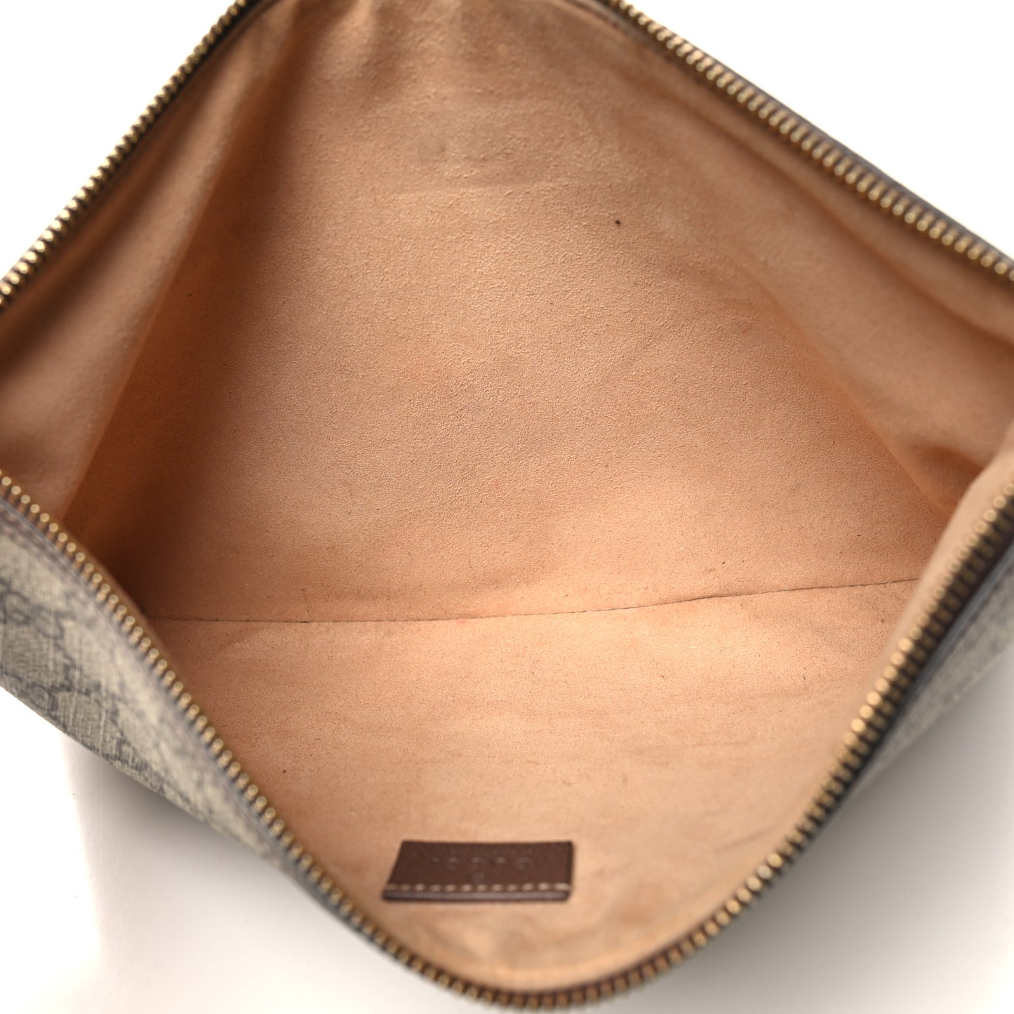 GG Supreme Monogram Large Ophidia Pouch Clutch Brown