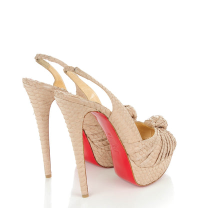 Christian Louboutin Python Jenny 150 Pumps 40.5 Beige 4 of 9