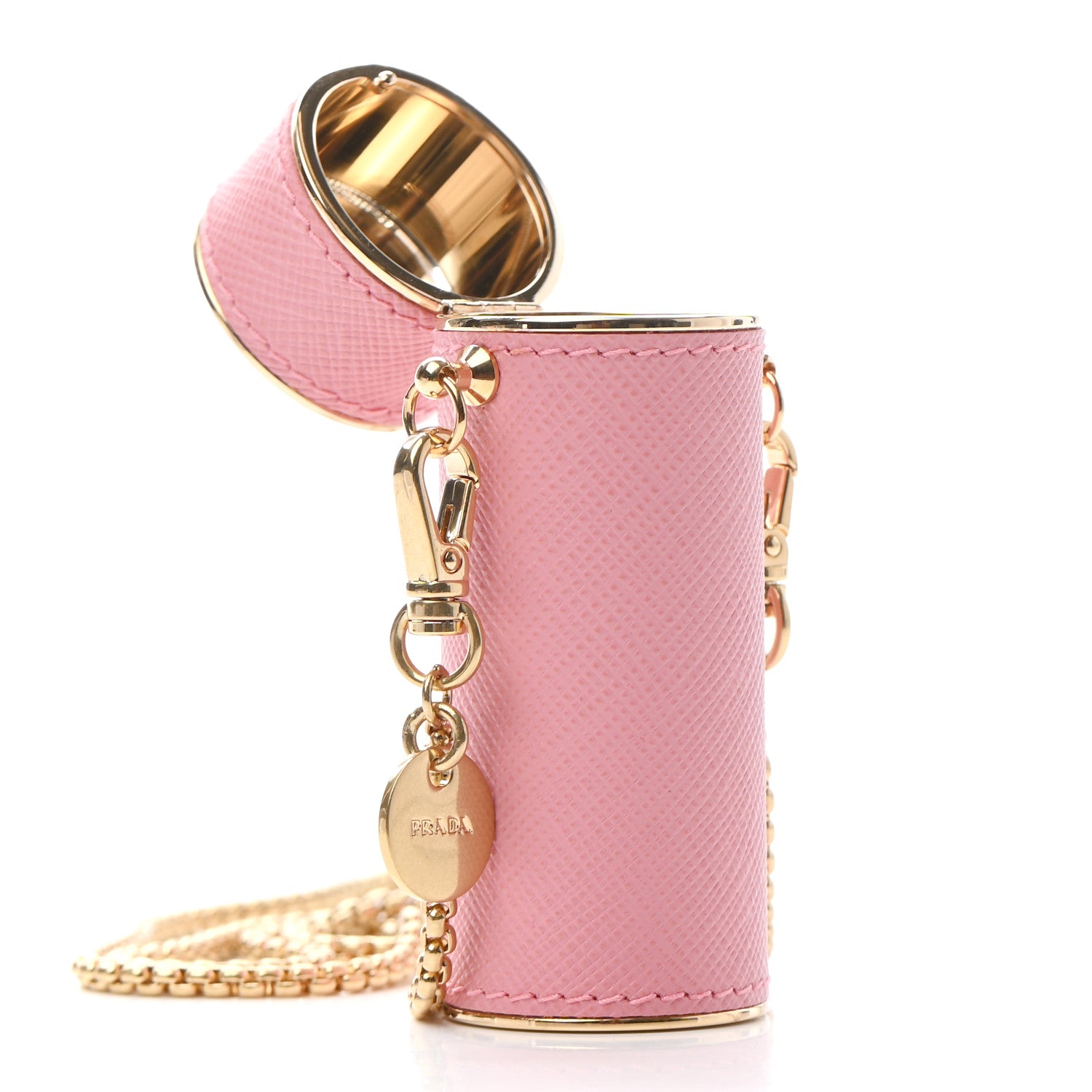 Prada Saffiano Logo Plaque Lipstick Case Petalo 7 of 7