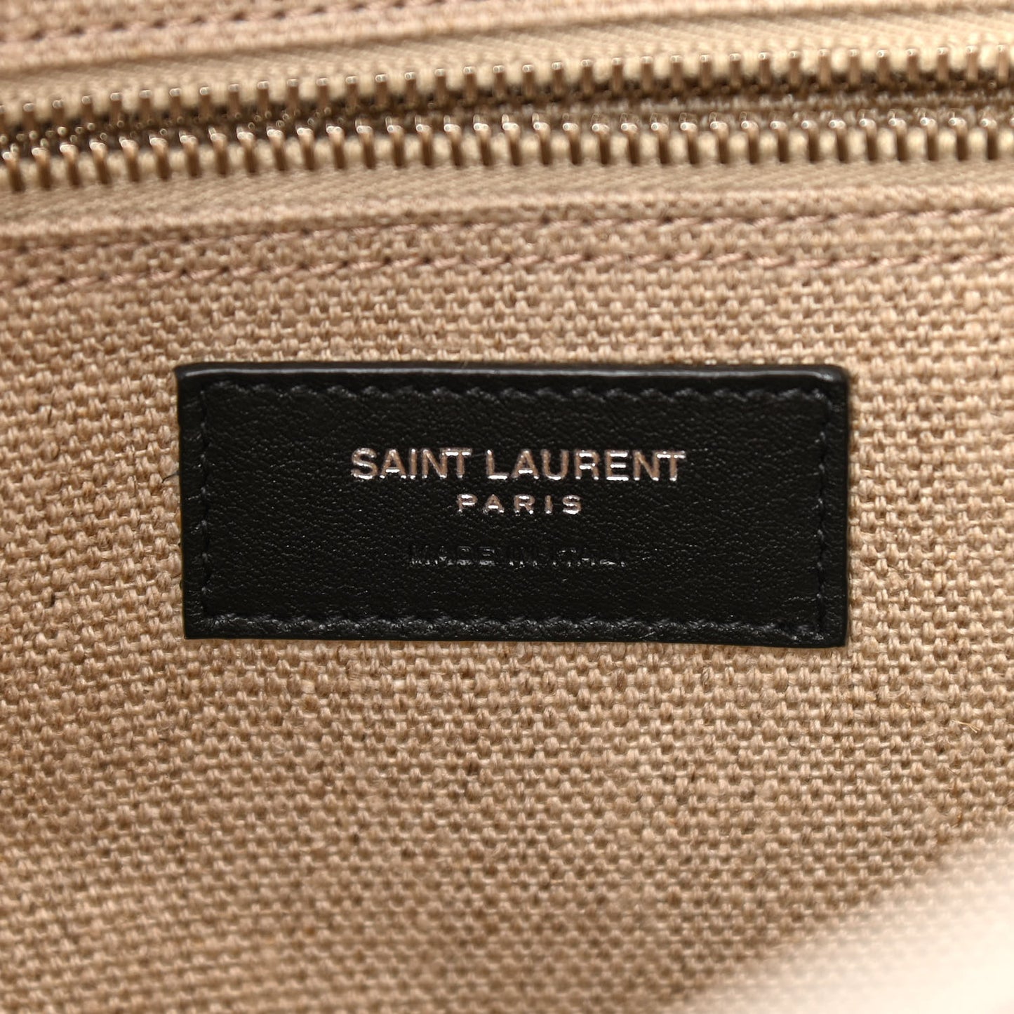 Linen Calfskin Rive Gauche Tote Optic White