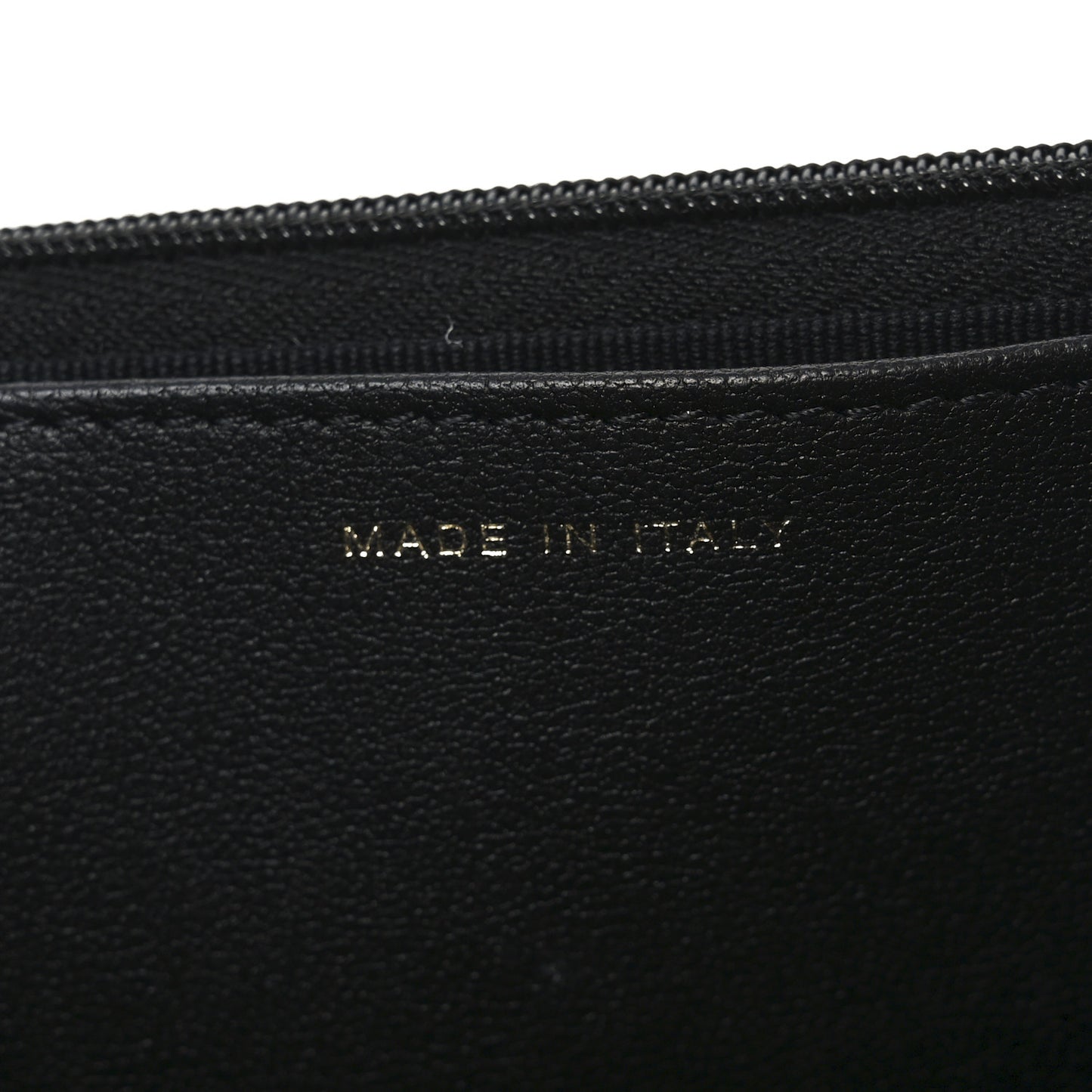 Lambskin Quilted Crystal Handle Wallet On Chain WOC Black