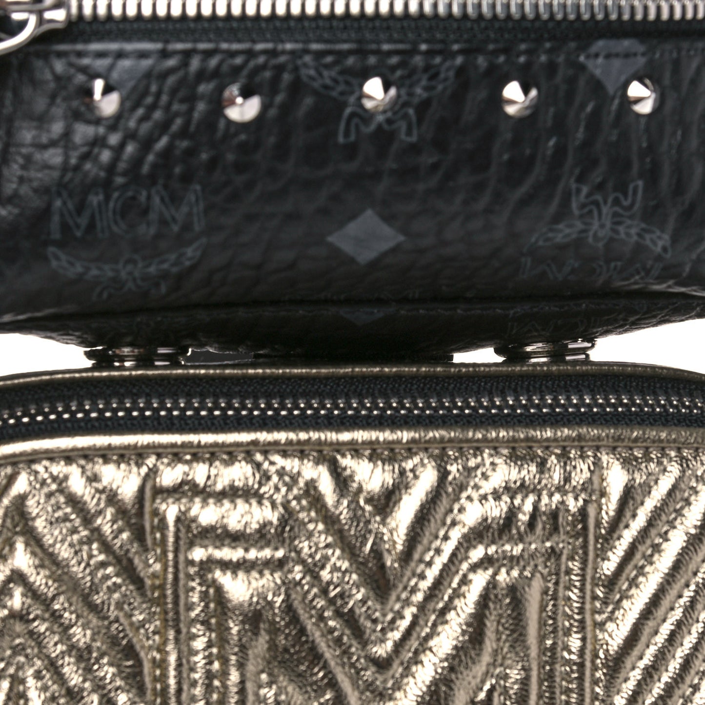 Visetos Trey 4-in-1 Sling Backpack Black Gold