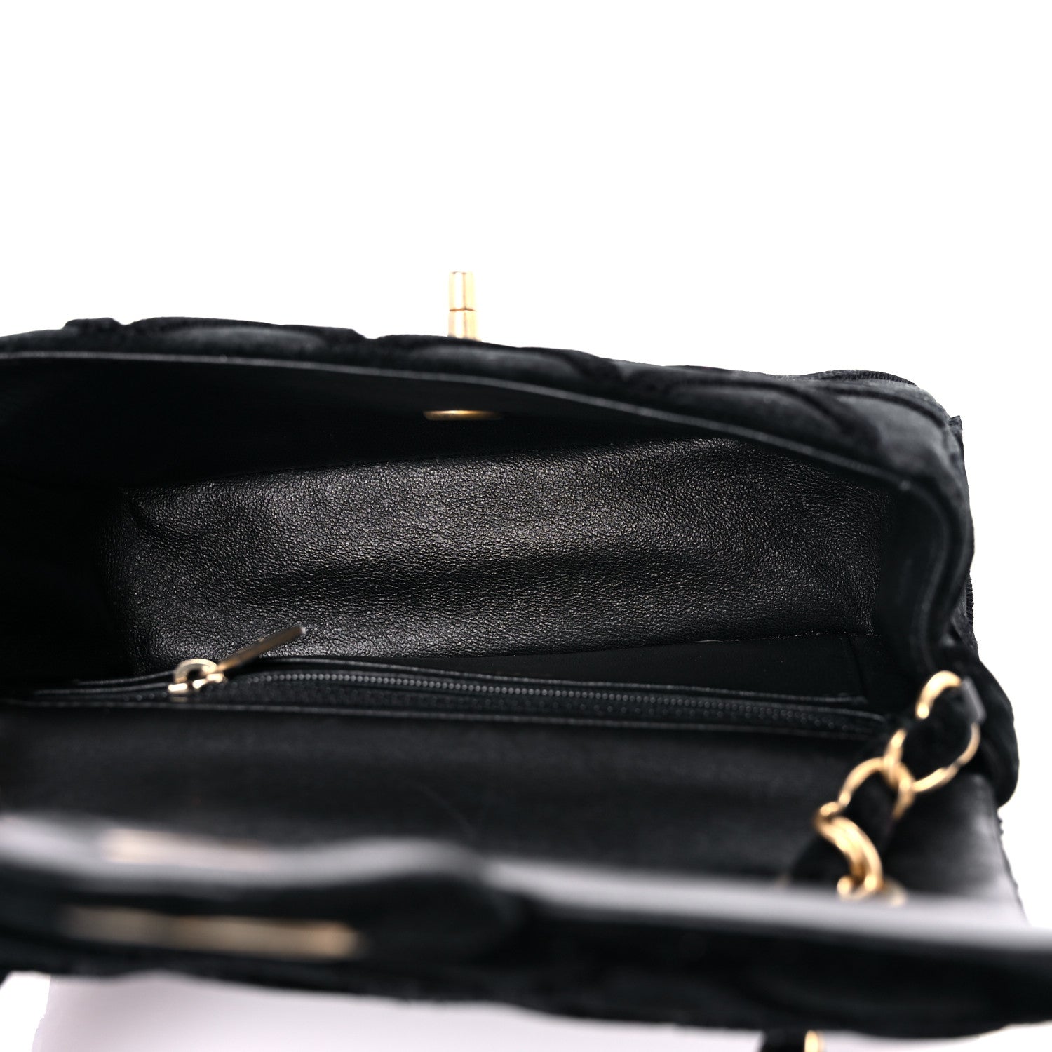 Chanel Velvet Quilted Mini Rectangular Flap Black 5 of 10