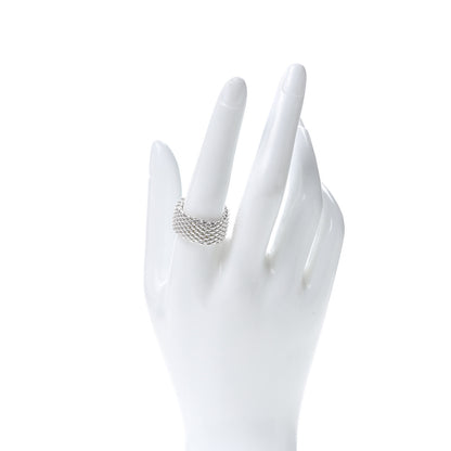 Tiffany Sterling Silver Somerset Mesh Ring 58 8.5 2 of 4