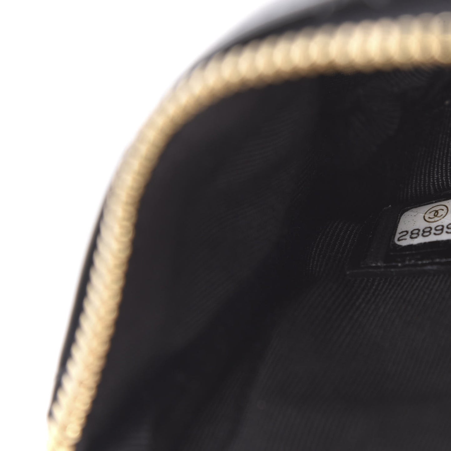 Patent Quilted Small Cosmetic Case Black