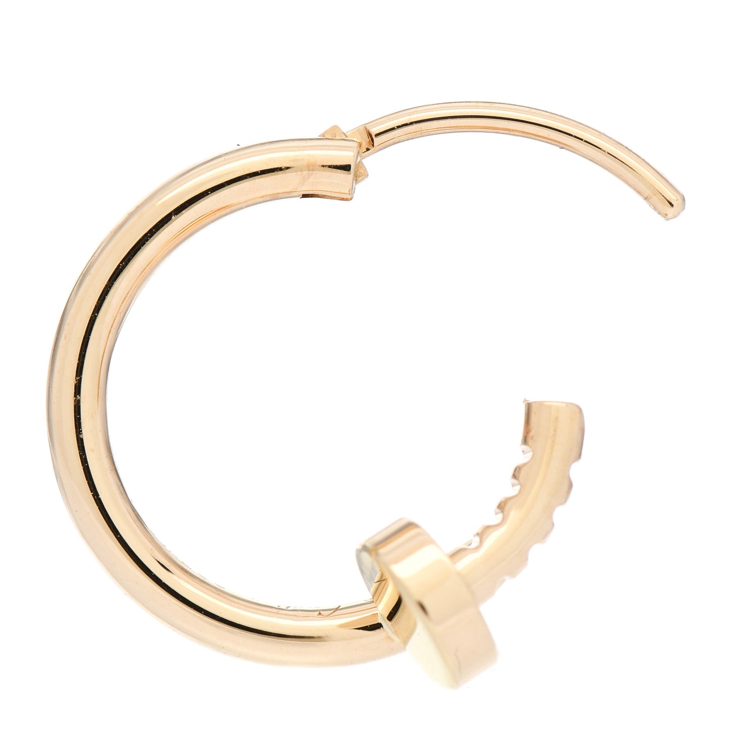 18K Yellow Gold Juste Un Clou Single Hoop Earring