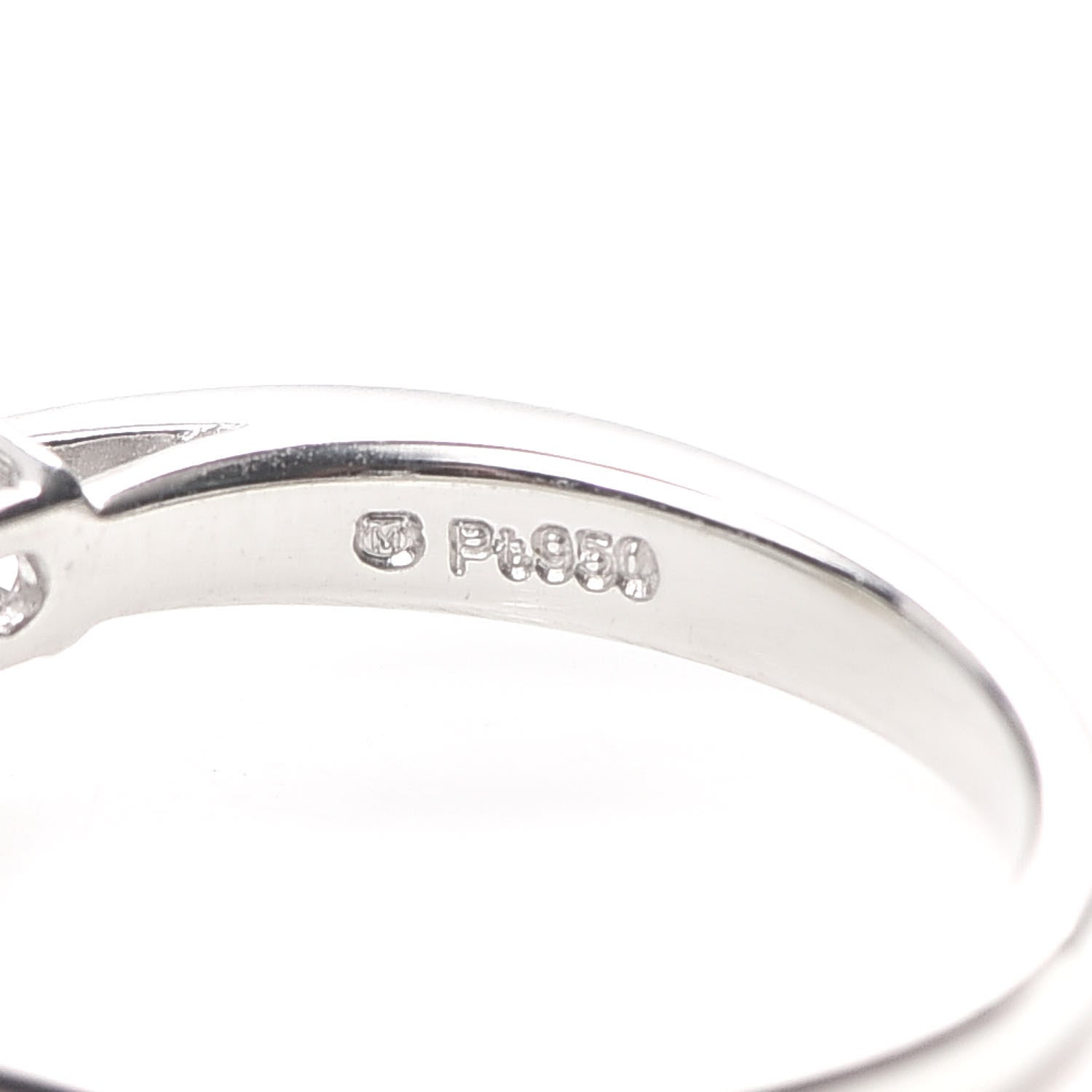 Mikimoto Platinum Diamond Akoya Pearl 8.5mm Ring 50 5.5 4 of 4