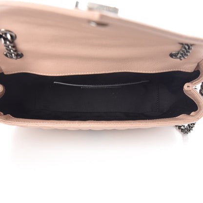 Saint Laurent Grained Calfskin Medium Triquilt College Monogram Satchel Rose 6 of 11
