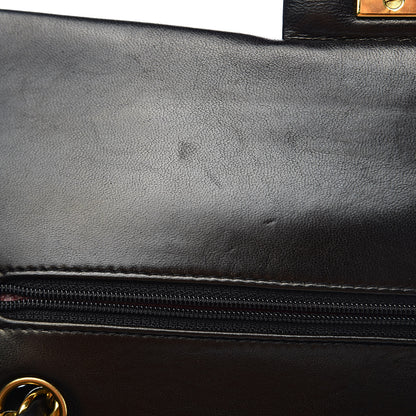 Chanel Lambskin Quilted Medium Double Flap Black 10 of 16