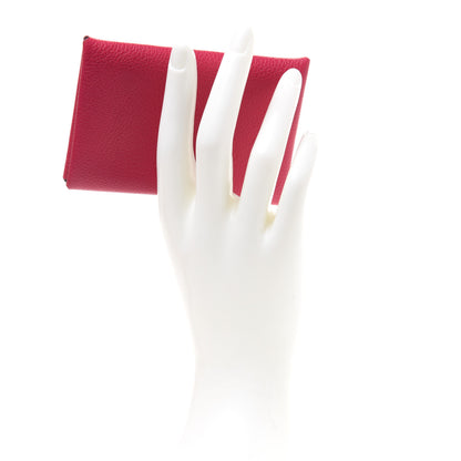 Hermes Evercolor Calvi Card Case Framboise 2 of 8