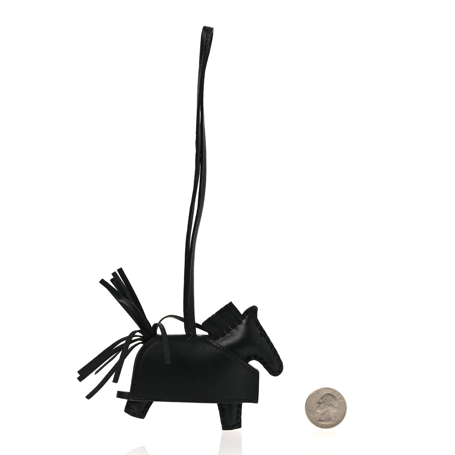 Hermes Milo Lambskin Studded Grigri Rodeo Robeo Rock Horse Bag Charm PM Black 2 of 4