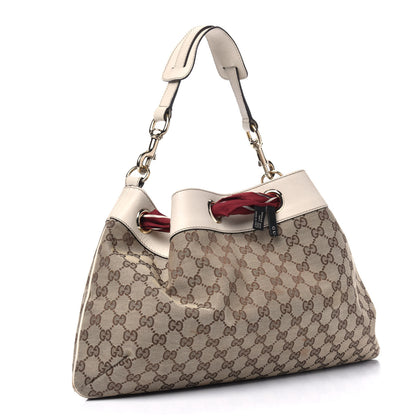 Gucci Monogram Positano Hobo Off White 2 of 17