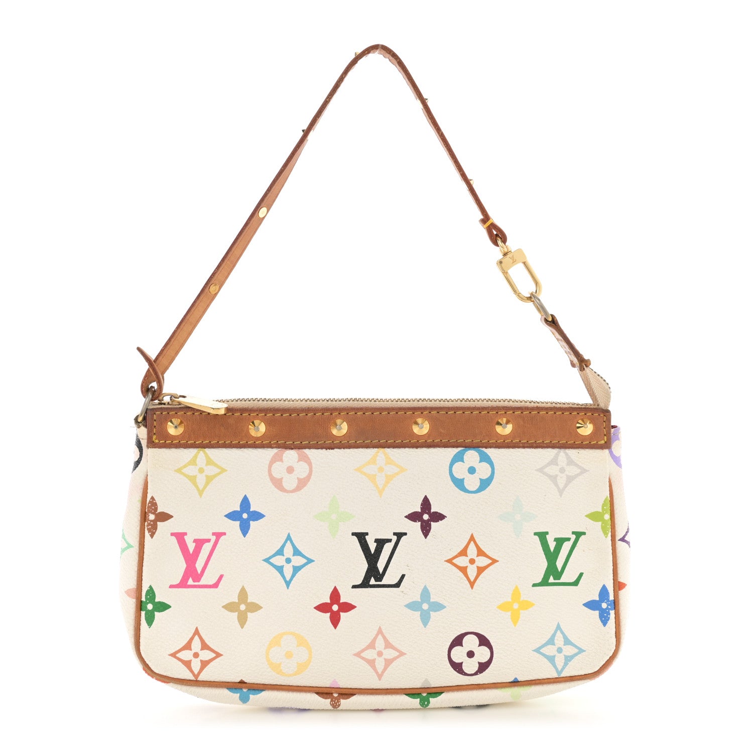 Louis Vuitton Monogram Multicolor Pochette Accessories White 1 of 10