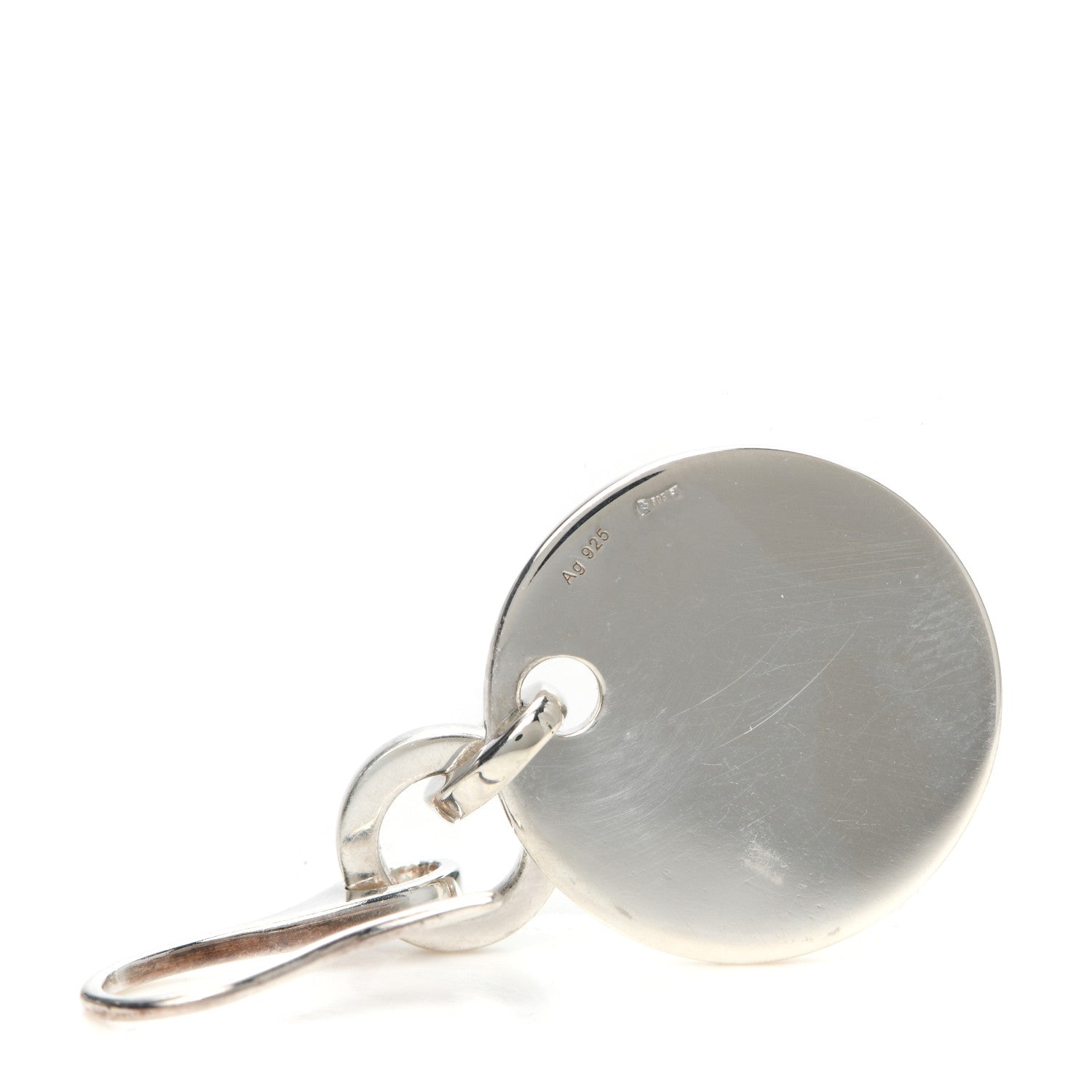 Gucci Sterling Silver Trademark Round Drop Earrings 5 of 6