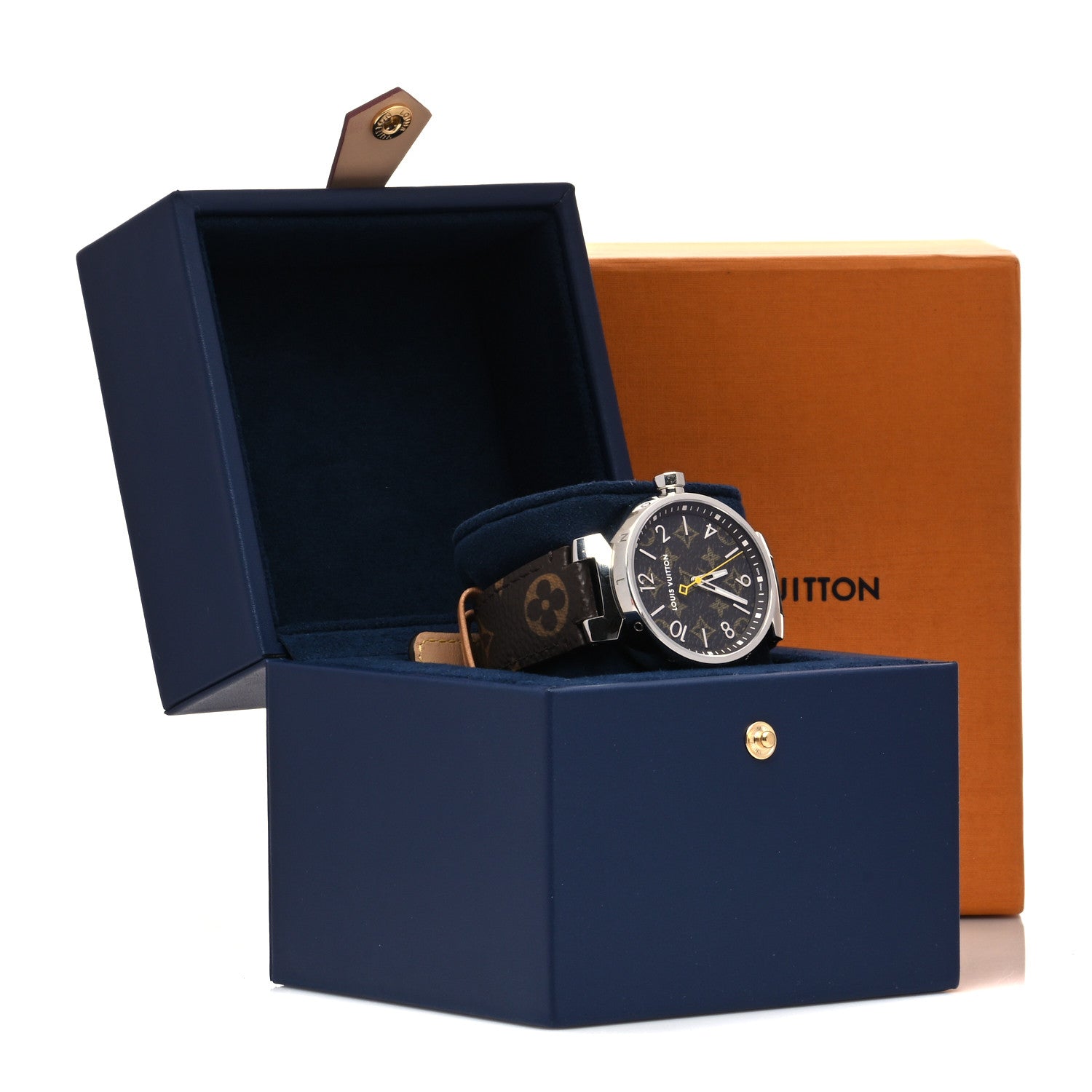 Louis Vuitton Stainless Steel Monogram 39mm Tambour Monogram Quartz Watch 5 of 5