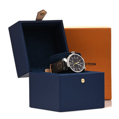 Louis Vuitton Stainless Steel Monogram 39mm Tambour Monogram Quartz Watch 5 of 5