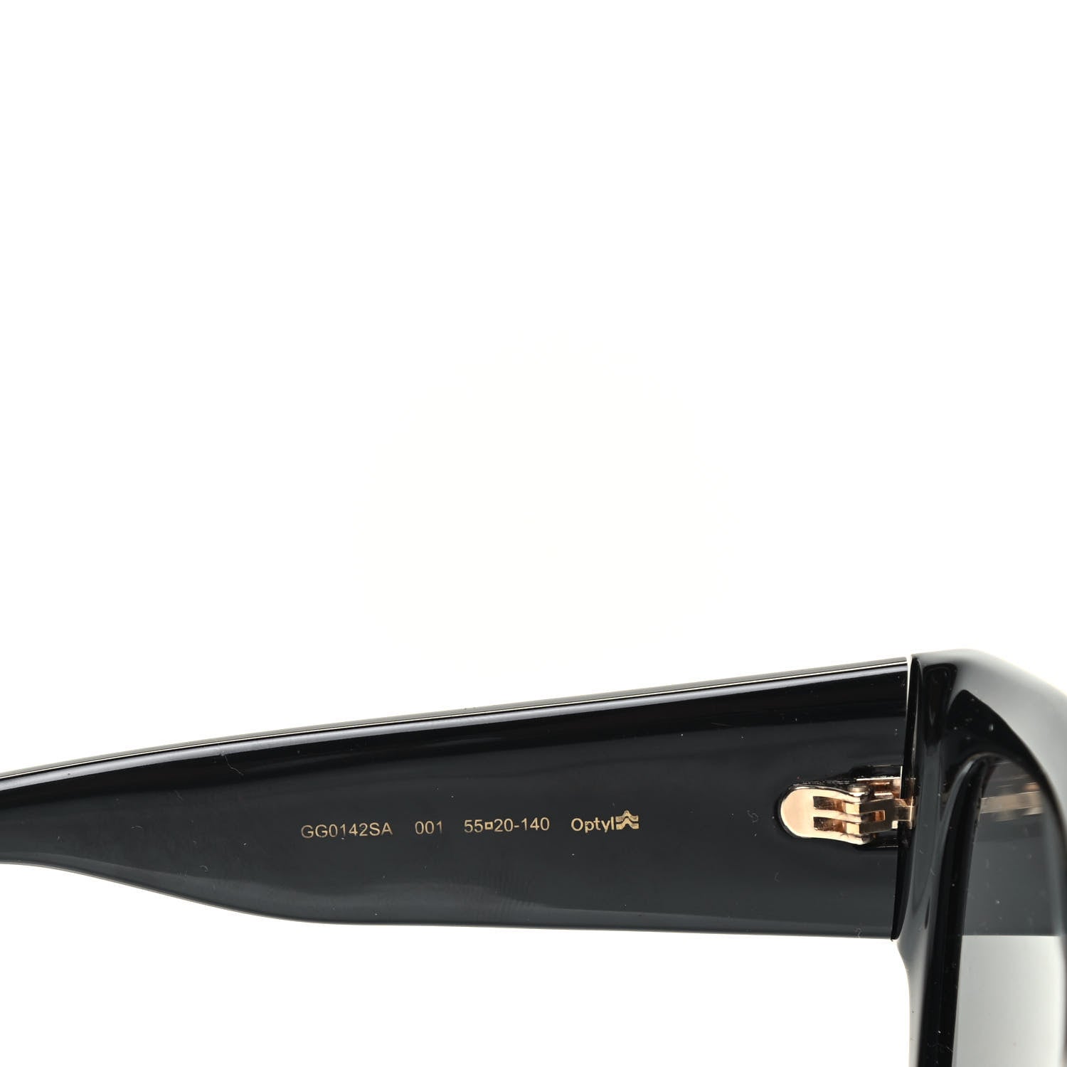 Gucci Acetate Square Frame Sunglasses GG0142SA Black 4 of 5