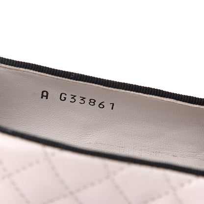 Chanel Lambskin Quilted CC Loafers 35.5 Light Grey 7 of 9