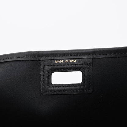 Fendi Glazed Fabric Vitello Century FF 1974 Stamp Patch Mini Peekaboo Defender Cover Mogano Panna Black 7 of 9