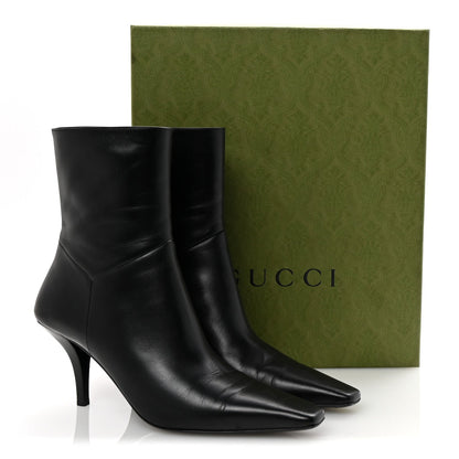 Gucci Nappa Square G Ankle Boots 40.5 Black 10 of 10