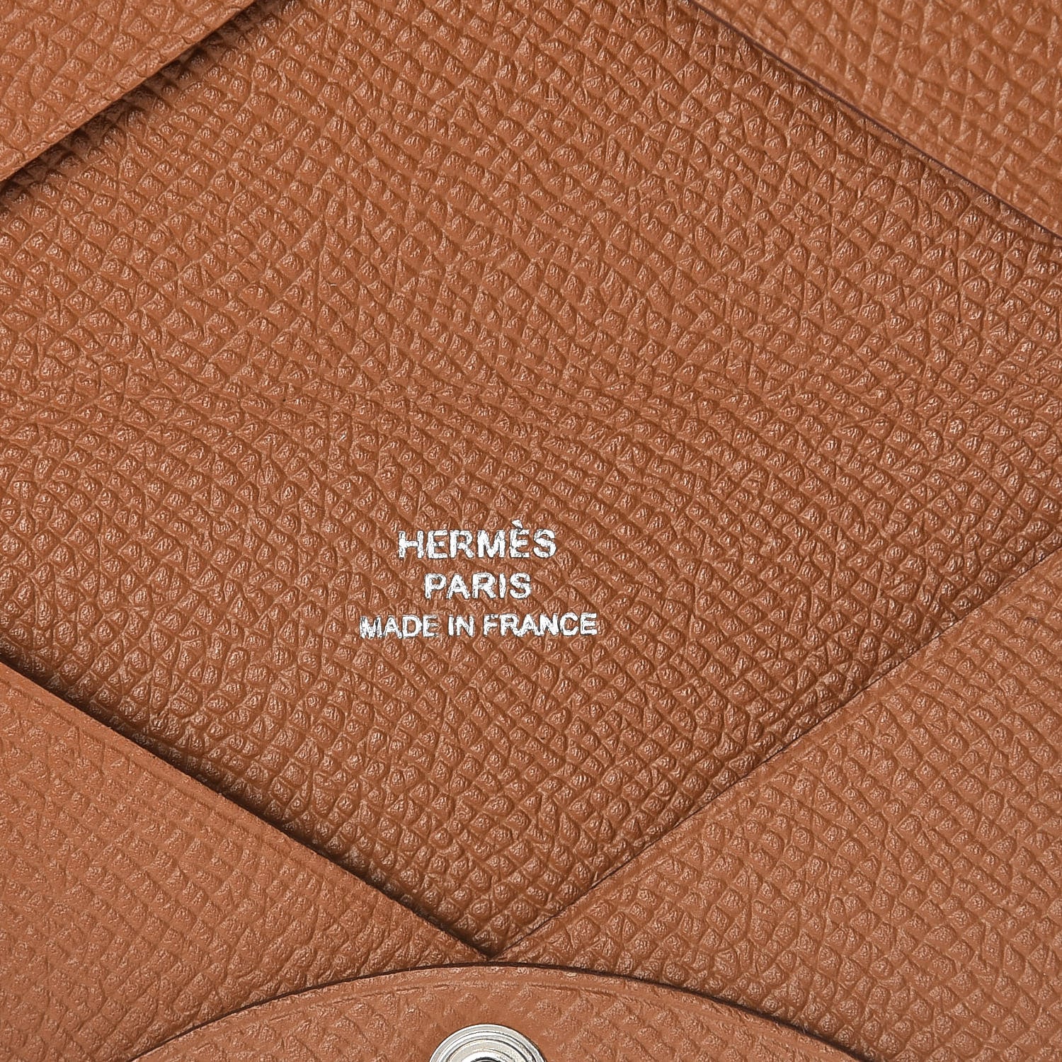 Hermes Epsom Calvi Card Case Gold 6 of 8