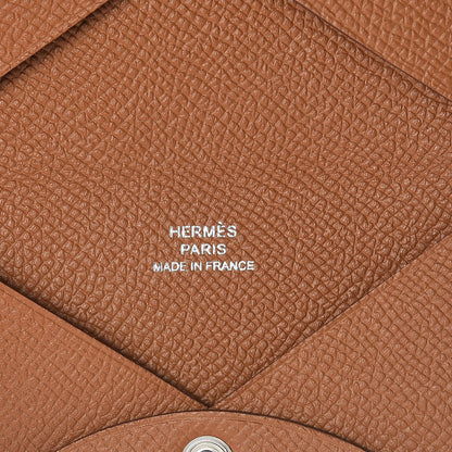 Hermes Epsom Calvi Card Case Gold 6 of 8
